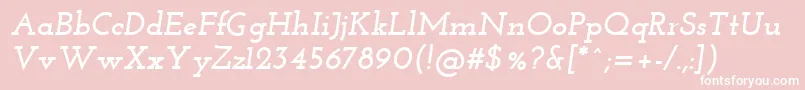 JosefinSlabBoldItalic Font – White Fonts on Pink Background