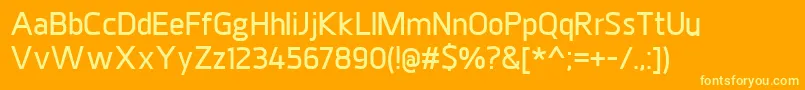 JuhlBold Font – Yellow Fonts on Orange Background