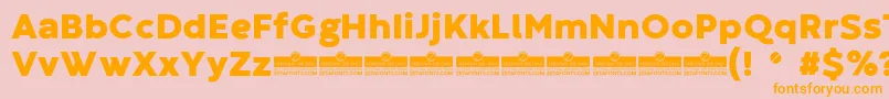 CodecWarmHeavyTrial Font – Orange Fonts on Pink Background