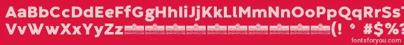 CodecWarmHeavyTrial Font – Pink Fonts on Red Background