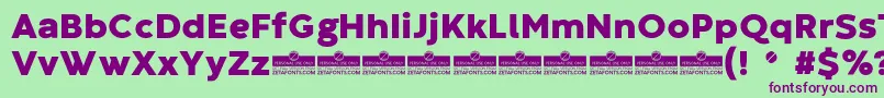 CodecWarmHeavyTrial Font – Purple Fonts on Green Background