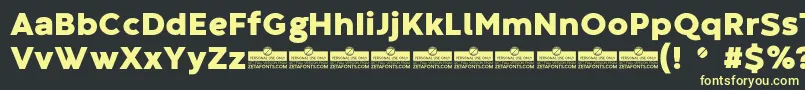 CodecWarmHeavyTrial Font – Yellow Fonts on Black Background