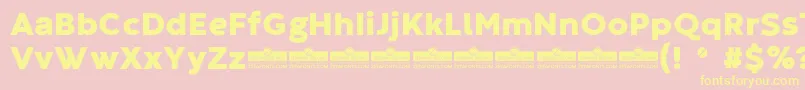 CodecWarmHeavyTrial Font – Yellow Fonts on Pink Background