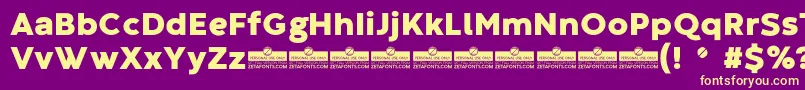 CodecWarmHeavyTrial Font – Yellow Fonts on Purple Background