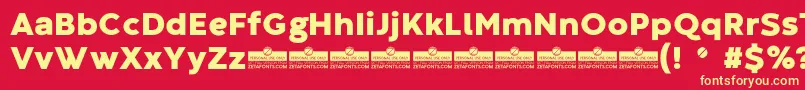 CodecWarmHeavyTrial Font – Yellow Fonts on Red Background