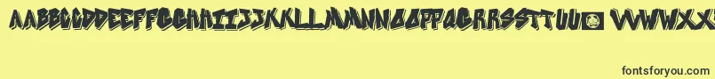 OnePiece Font – Black Fonts on Yellow Background