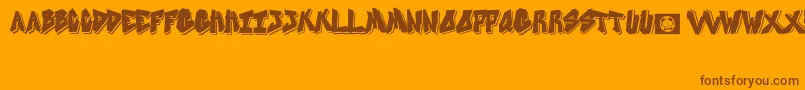 OnePiece Font – Brown Fonts on Orange Background