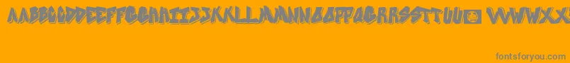 OnePiece-Schriftart – Graue Schriften auf orangefarbenem Hintergrund