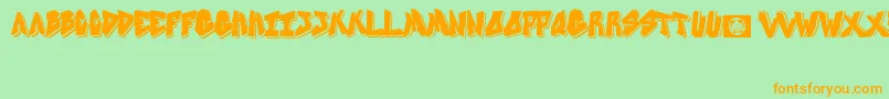 OnePiece Font – Orange Fonts on Green Background