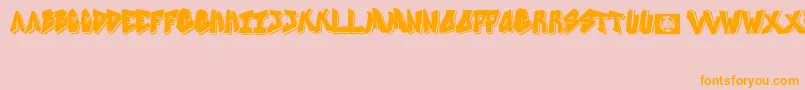 OnePiece Font – Orange Fonts on Pink Background