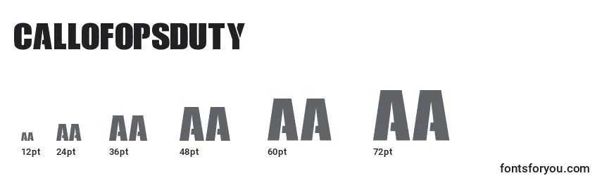 CallOfOpsDuty Font Sizes