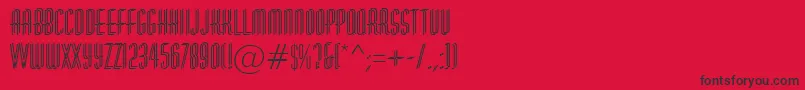 AHuxleydbl-Schriftart – Schwarze Schriften auf rotem Hintergrund