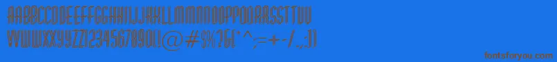 AHuxleydbl Font – Brown Fonts on Blue Background