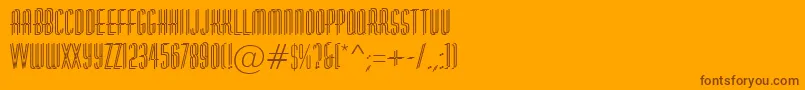 Шрифт AHuxleydbl – коричневые шрифты на оранжевом фоне