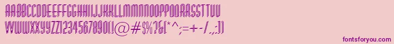 Fonte AHuxleydbl – fontes roxas em um fundo rosa