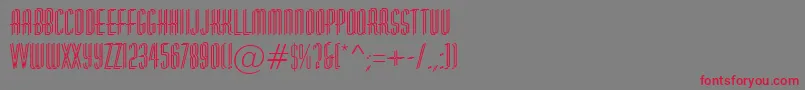 AHuxleydbl Font – Red Fonts on Gray Background