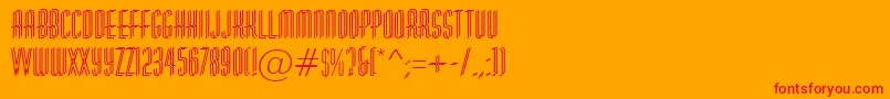 AHuxleydbl-Schriftart – Rote Schriften auf orangefarbenem Hintergrund