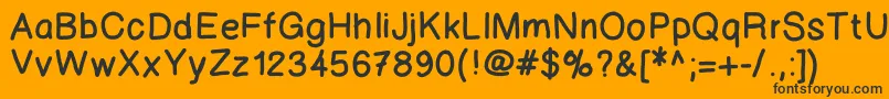 123marker Font – Black Fonts on Orange Background