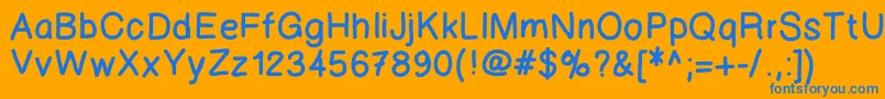 123marker Font – Blue Fonts on Orange Background