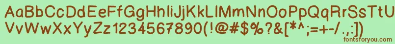 123marker Font – Brown Fonts on Green Background