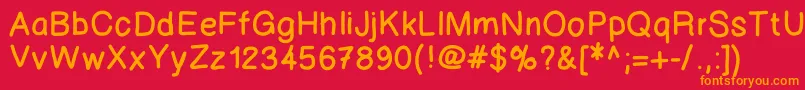 123marker Font – Orange Fonts on Red Background