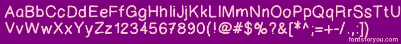 123marker Font – Pink Fonts on Purple Background