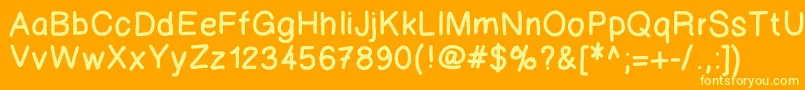 123marker Font – Yellow Fonts on Orange Background