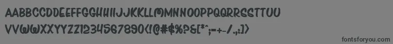 Pressdarlingbold Font – Black Fonts on Gray Background