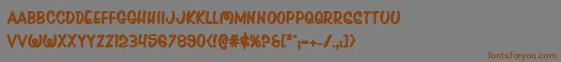 Pressdarlingbold Font – Brown Fonts on Gray Background