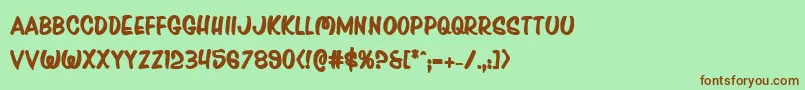 Pressdarlingbold Font – Brown Fonts on Green Background