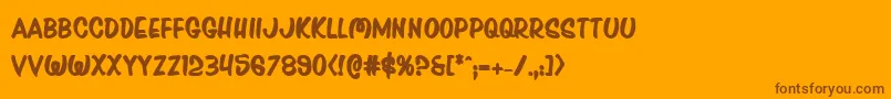 Pressdarlingbold Font – Brown Fonts on Orange Background