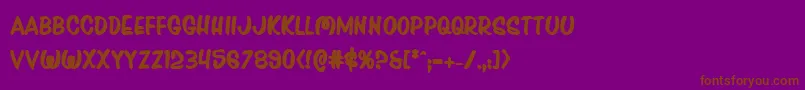 Pressdarlingbold Font – Brown Fonts on Purple Background