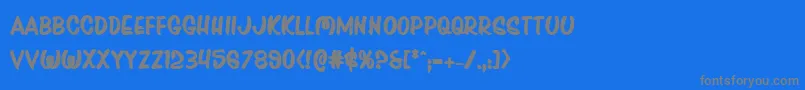 Pressdarlingbold Font – Gray Fonts on Blue Background