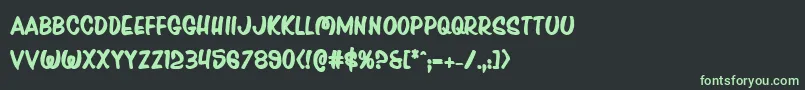 Pressdarlingbold Font – Green Fonts on Black Background