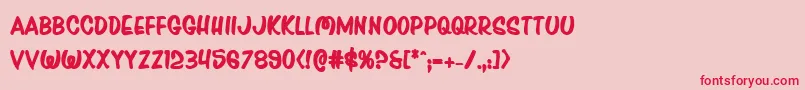 Pressdarlingbold Font – Red Fonts on Pink Background