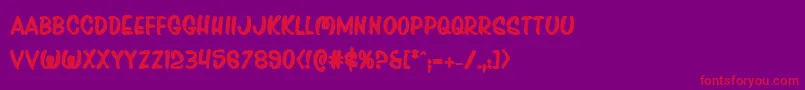 Pressdarlingbold Font – Red Fonts on Purple Background