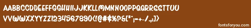 Pressdarlingbold Font – White Fonts on Brown Background