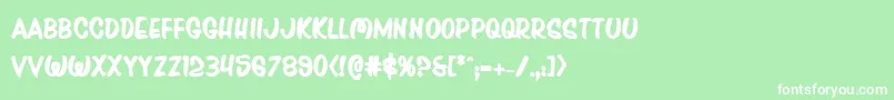 Pressdarlingbold Font – White Fonts on Green Background