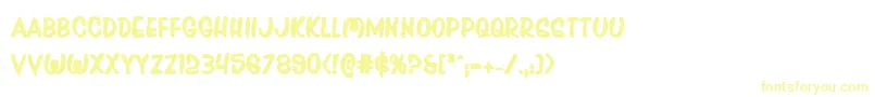 Pressdarlingbold Font – Yellow Fonts on White Background