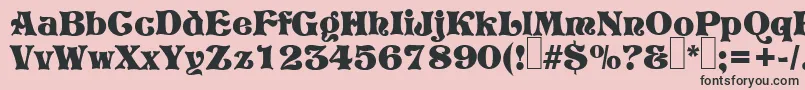 P820DecoRegular-Schriftart – Schwarze Schriften auf rosa Hintergrund