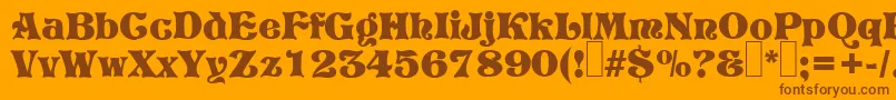 Подробнее о шрифте P820DecoRegular Шрифт P820DecoRegular – коричневые шрифты на оранжевом фоне