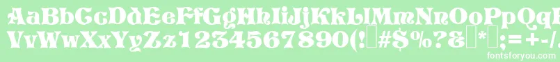 P820DecoRegular Font – White Fonts on Green Background