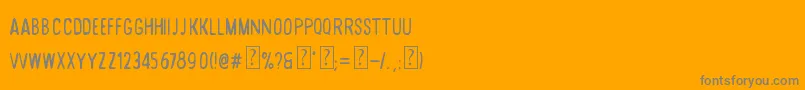 フォントDesertRoad – オレンジの背景に灰色の文字