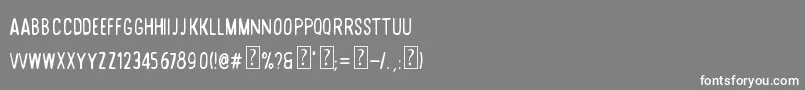 フォントDesertRoad – 灰色の背景に白い文字