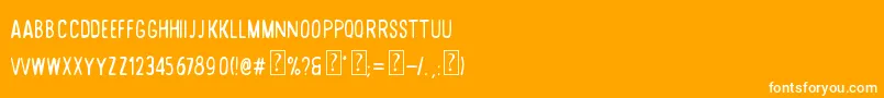 フォントDesertRoad – オレンジの背景に白い文字