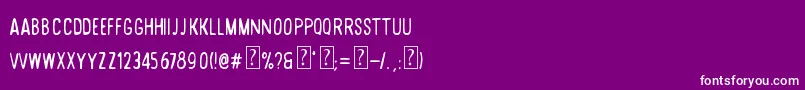 フォントDesertRoad – 紫の背景に白い文字