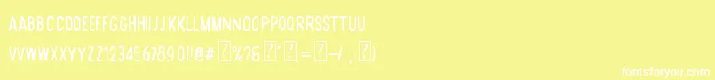 DesertRoad Font – White Fonts on Yellow Background