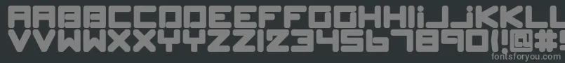SpleenMachinePk-fontti – harmaat kirjasimet mustalla taustalla