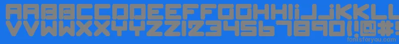 Fonte SpleenMachinePk – fontes cinzas em um fundo azul