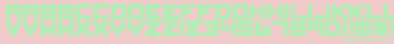 SpleenMachinePk Font – Green Fonts on Pink Background